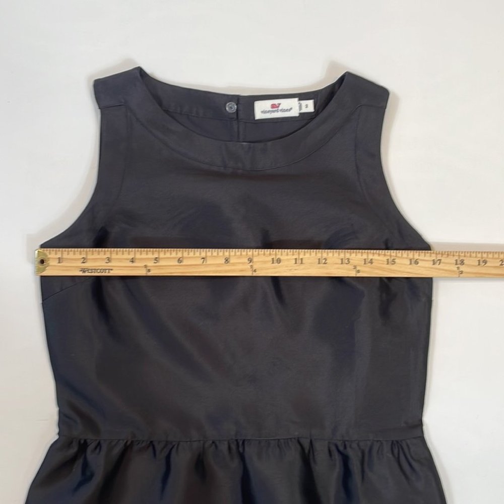 Vineyard Vines Top Size 2 Black with Rhinestone button at back of Neck. Dressy - Picture 6 of 12